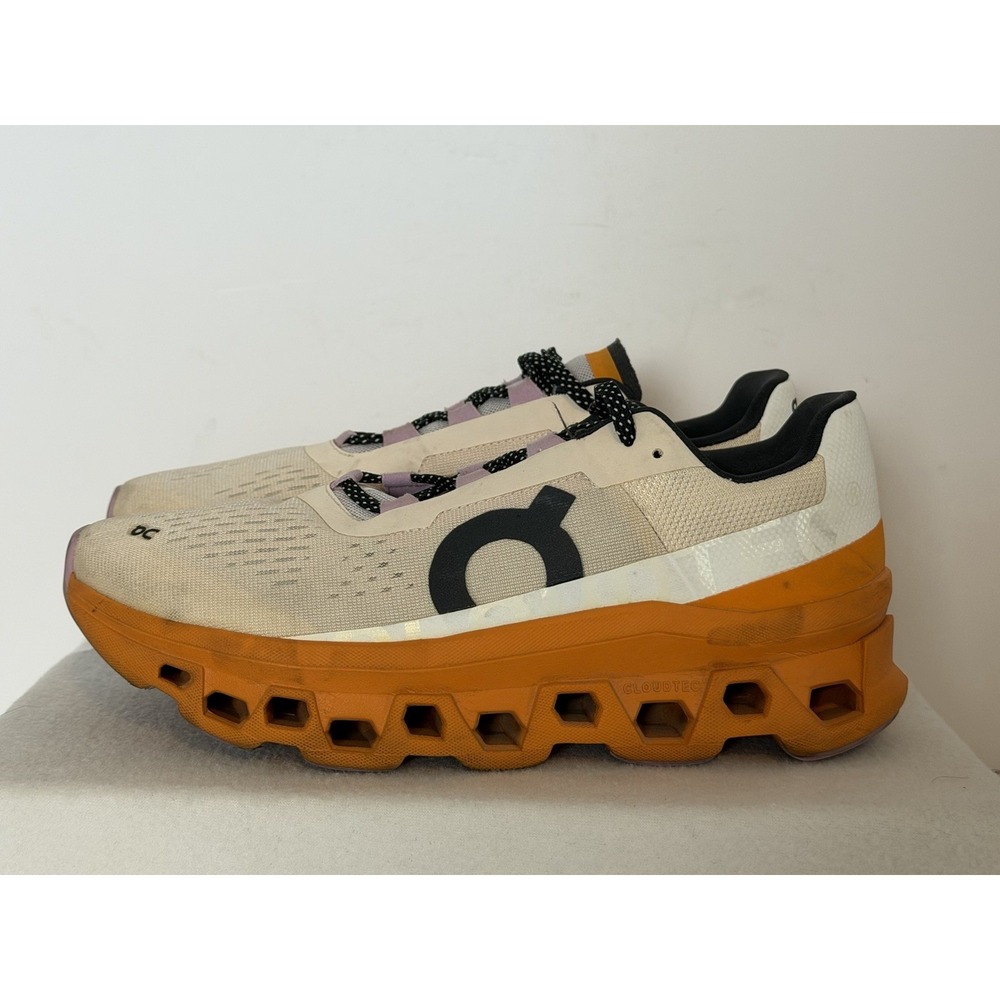 ON Cloudmonster Fawn Turmeric Orange Running Shoes 61.98652 Women's Size 9.5